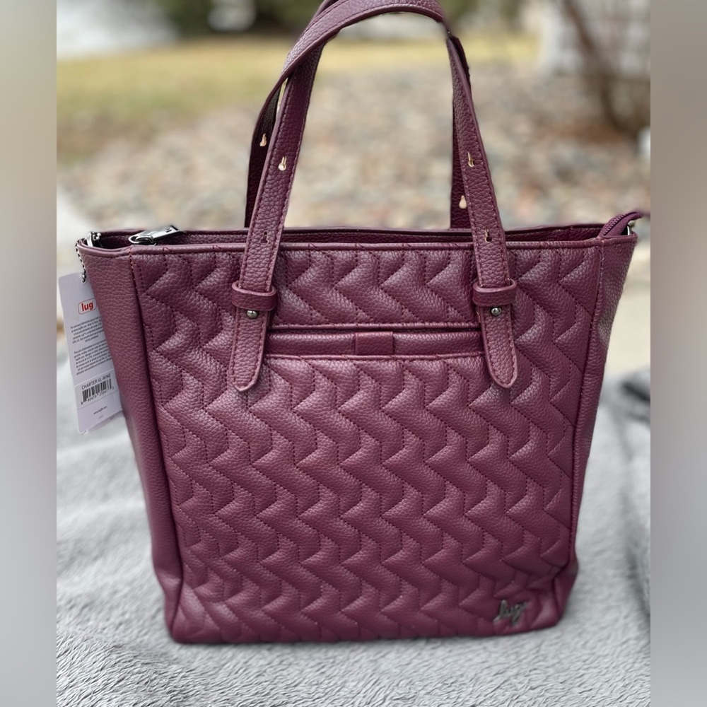 Lug Quilted Faux Vegan Leather Tote-CHARTER